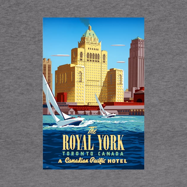 Vintage Travel Poster Canada Toronto Royal York by vintagetreasure